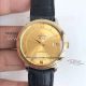 Best Replica Omega De Ville Gold Roman Dial Black Leather Mens Watches  (8)_th.jpg